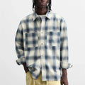 Men's Relaxed Fit 100% Cotton Casual Autumn Long Sleeve Button Down Flannel Plaid Shirts OEM Service