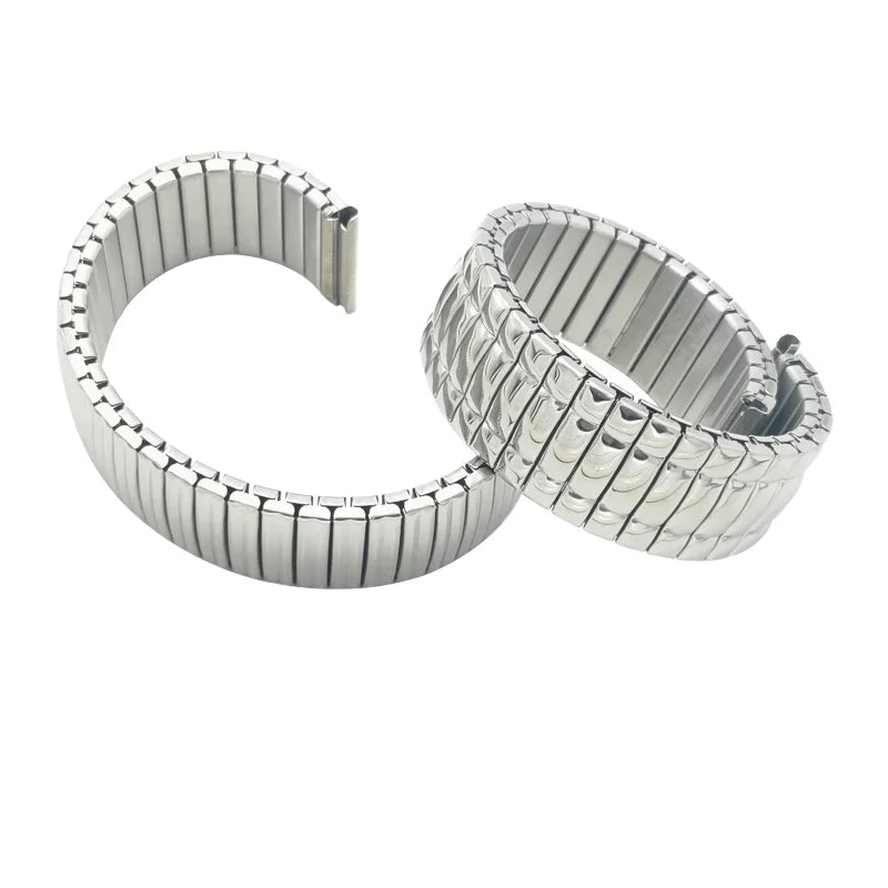 Wholesale Custom Three-bead 304 Stainless Steel 18mm 20mm 22mm 24mm Smartwatch Band Elastic Breathable Fashion Watch Strap