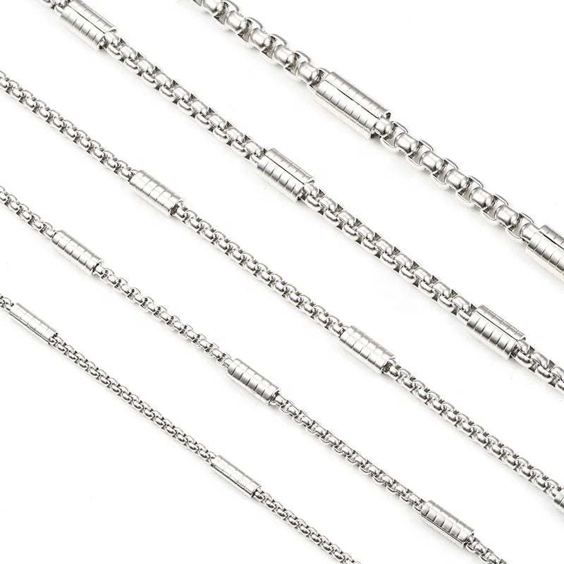 Diy Men's and Women's Necklace Bracelet Hip Hop Chain Accessories 3d Charms Stainless Steel Chain for Jewelry Making