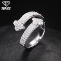 Stunning S925 Moissanite Clover Ring Sterling Silver Clover Shaped Gemstone Fine Jewelry