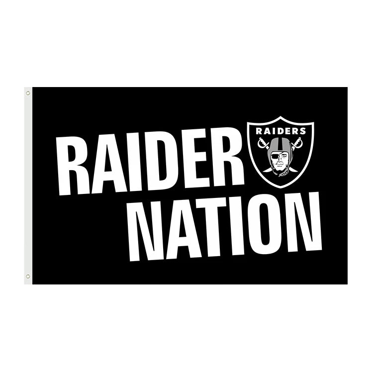 Hot Sale 3*5FT  Digital Printing 100D Polyester Raiders nfl Flag Banner All Team Flags Customization