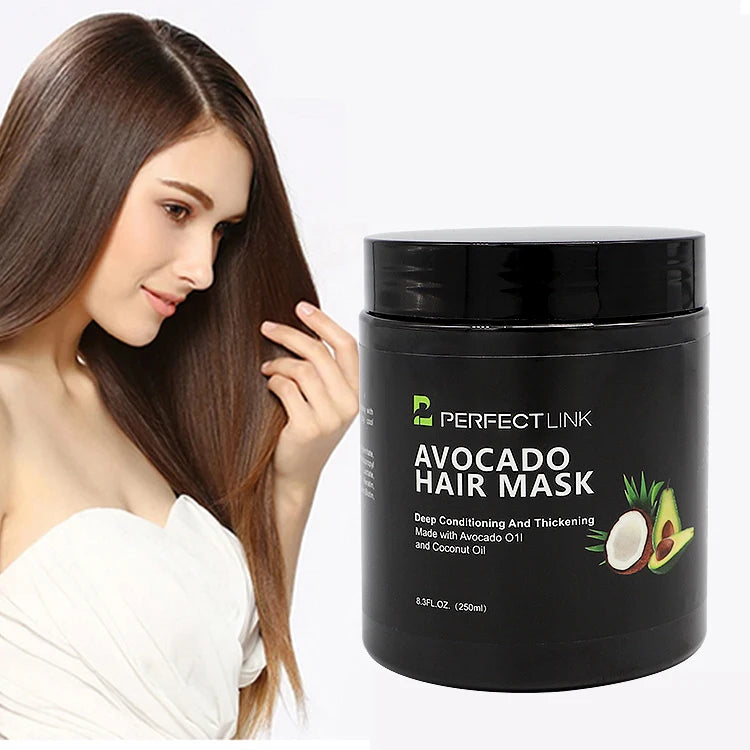 OEM Shinny Hair Mask Deep Conditioning and Thickening Avocado Coconut Oil Protein Keratin Treatment Hair Mask
