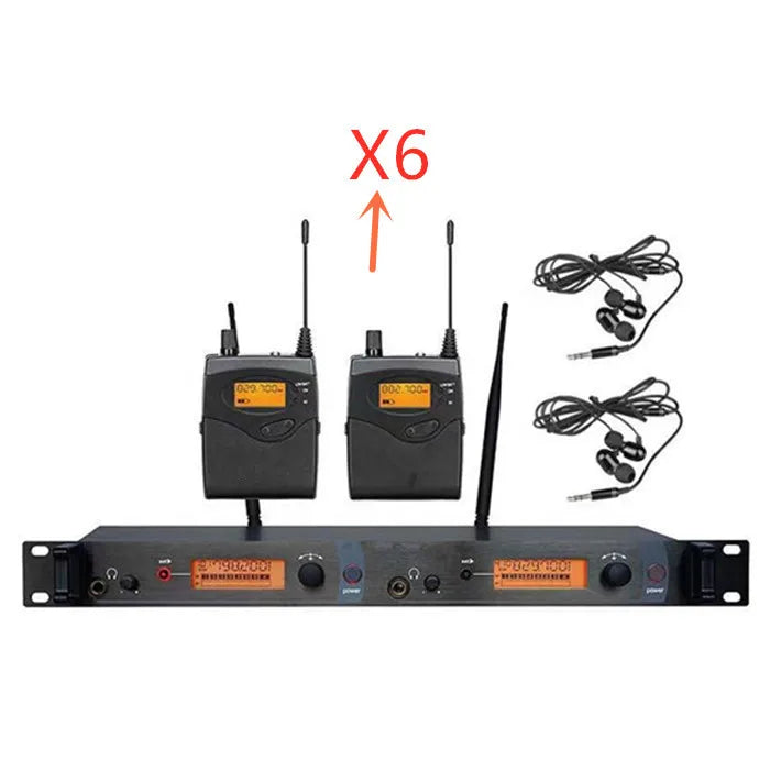 SR2050 1 Transmitter 6 Receivers in Ear Monitor Wireless System Monitoring in Ear Monitor System for Band