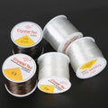 25/set Diy Handmade Jewelry Accessories Beaded Thread Necklace Bracelet Line White Transparent Elastic Crystal Thread