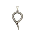 Simple Stainless Steel Animal Pendant Snake Shaped Circle Pendant Snake Chain Pendant