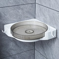 2025 New Bathroom Wall Mounting 360 Rotating Lazy Susan Organizer Shower Corner Caddy Shelf Kitchen Storage Rack With Hooks