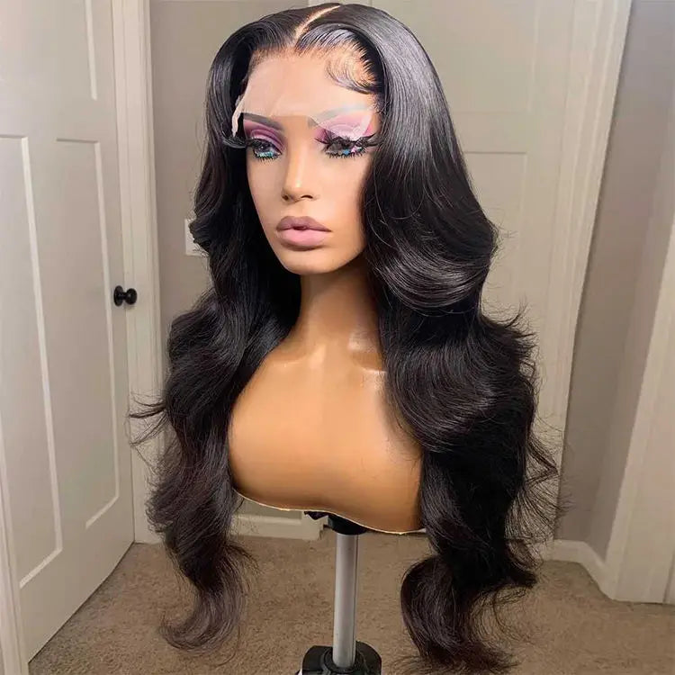 Wholesale Top Quality Full Lace Wig Raw Hair Preplucked Glueless Long Human Hair Lace Frontal Wigs in Stock for Black Women