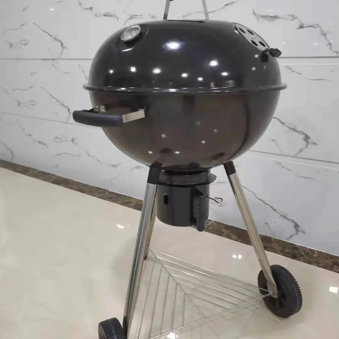 Trolley Style 22.5inch BBQ Barbecue Kettle Charcoal Grill for Outdoor BBQ Grill