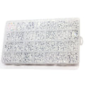 Acrylic Letter Beads Set White Alphabet Flat Round Beads A-Z 28 Letter Kit for Bracelets Necklace Making Bangle Accessories
