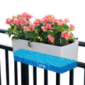 20 Inch Self Watering Rectangular Plastic Planters for Home Garden Patio with Hooks & Eco-Friendly Modern Design