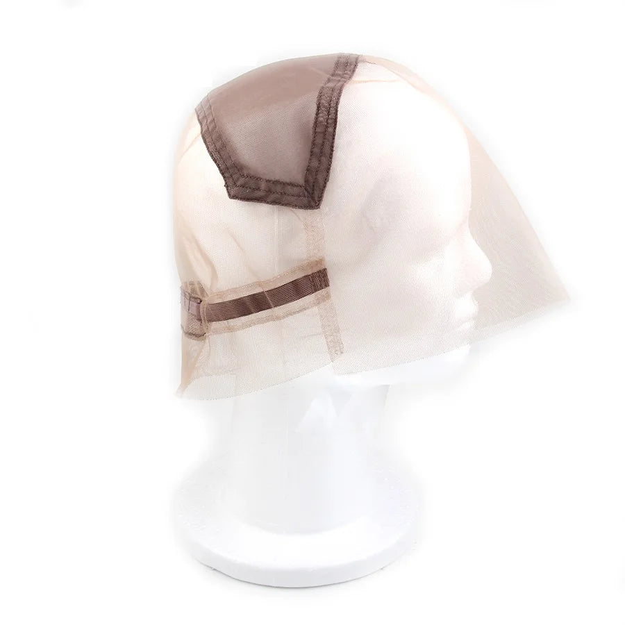Custom Logo 360 Lace Wig Cap Weaving Cap Swiss Lace Wig Caps for Making Wigs with Adjustable Strap