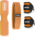 Barbell Squat Pad With Ankle Straps and Hip Resistance Band for Squats Lunges Hip Thrusts Standard Bars With Carry Bag