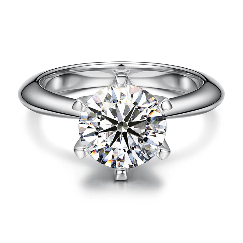 Dropshipping Wholesale Fine Wedding Jewelry 925 Sterling Silver D Color VVS Moissanite Diamond Engagement Ring for Women