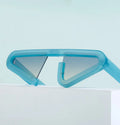Personality Triangle Fashion Funny Sunglasses Bulk Personalized Half-Rim Mirror Wholesale 2022 Women Y2k Sunglasses 2023 Female