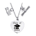 Fashion Jewelry Necklaces Stainless Steel Heart Pendant Charm 2024 Graduation Season Gift Custom logo Gold Necklace