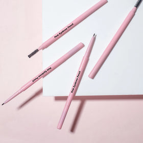 Hot Ultra-Slim Soft Nib pink EyeBrow Pen Custom Logo 2 in 1 Long Wearing Thin Precision Eyebrow Pencil