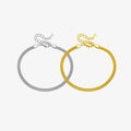FUAMAY Classic 18K Gold Plated Thin Bracelet in the Shape of a Strap Braided Bracelet Watch Pure Silver 925 Bracelet for Men