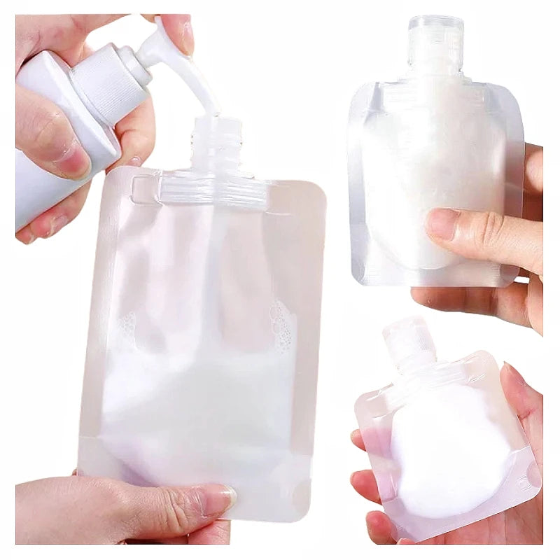 30/50/ML Lotion Dispenser Bag Travel Reusable Pouches Shampoo Liquid Leakproof Refillable Cosmetic Packaging Storage Container