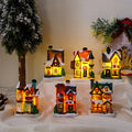 New Christmas Decorations Resin Christmas Small House Micro Landscape Luminescent Snow House Decorations Christmas Gifts