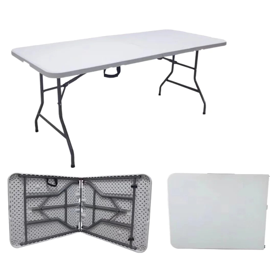 180cm 6ft Modern HDPE Plastic Folding Dining Table Outdoor Furniture for Party Rental Wedding Hotels Parks
