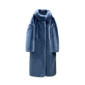 Winter Warm Hooded Fur Coat Faux Temperament Elegance Women for Coat Imitation Rex Rabbit Fur Women Fox Fur Thickened Loose Coat