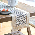 Woven Plaid Party Handmade Table Runner Jute Dining Red Bohemian Luxury Decorations Macrame and Placemat Set
