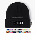 High Quality Winter Hats 3D Embroidery Promotional Plain Knitted Beanie Hat with Custom Logo Letter Pattern Travel Ready