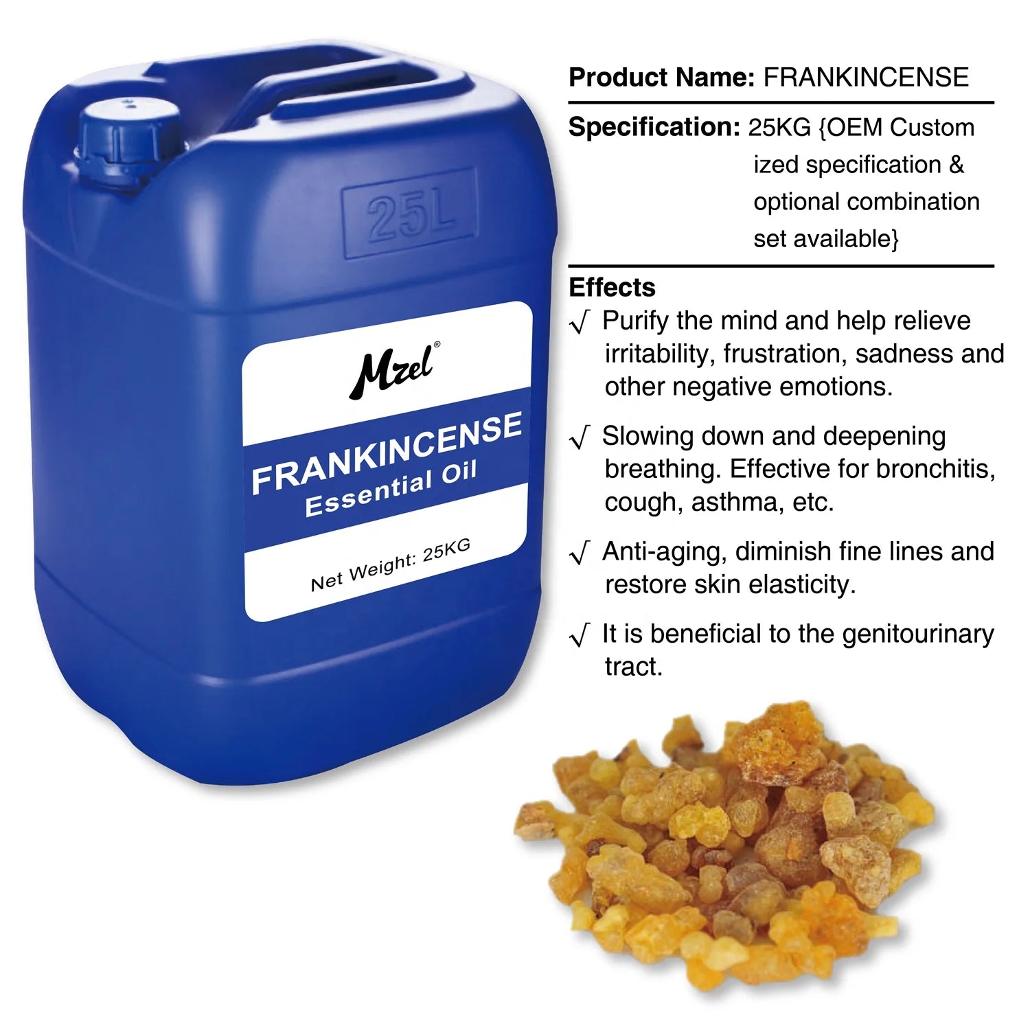 Mzel Wholesale Price Natural Frankincense Essential Oil Bulk Suppliers