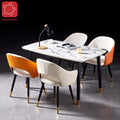 OEM Poltrona 420*425*800mm Scandinavian Furniture Brown Armchair Vanity Nordic Leisure Wing Back Chair