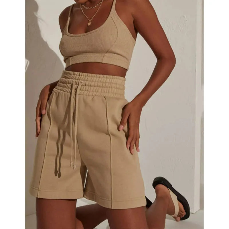 Women Summer Clothes 2026 Gym Sports Short Tracksuit Causal 2 Piece tank Top and Shorts Set Outfits for Ladies