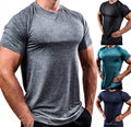 Custom Blank Ultra Soft Polyester Spandex Quick Dry Short Sleeve Plain T Shirt Men's Sport T-shirts