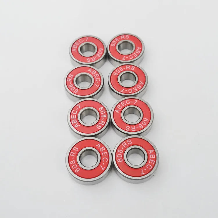 High Quality Chrome Steel Bearings 608 RS ABEC 7/9 High Speed Durable for Skateboard Scooter Longboard China Factory Ready Ship