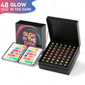JTING Unique Popular Design Free Color Books 48colors Collection Luminous Glow in the Dark Gel Nail Polish Set Box Kit OEM