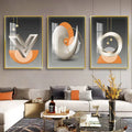 50x70cm S3 Northern European Hanging Painting Abstract Geometric Living Room Decoration Painting Light Luxury Wall Decoration
