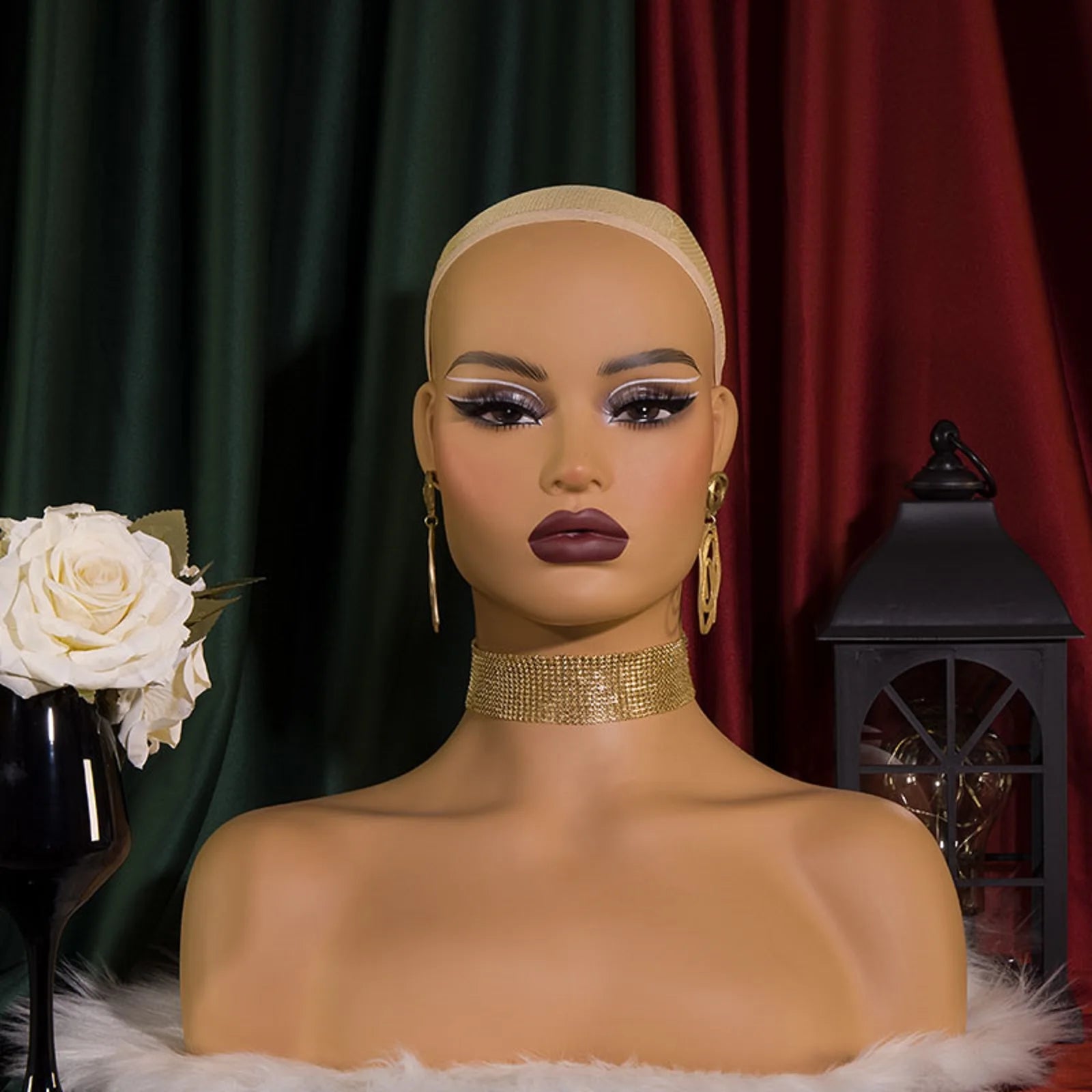 Wholesale Female PVC Head Dummy With Thick Lips Mannequin Head for Display Wig Mannequin Head