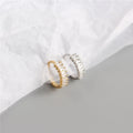 S925 Rhodium Plated Cubic Zirconia Luxury Hoop Earrings Women Gifts Crystal Earrings MegaBDM