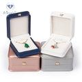 Logo Item Color Accept Women Gift Custom Portable Case Jewelry Box Ring Earring Necklace Travel Fashion Leather Jewelry Box