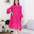 New Arrivals 2023 Fashion Plus Size Pleated Perl Flare Sleeve Casual Summer Miyake Korean  Dresses for Women Clothing