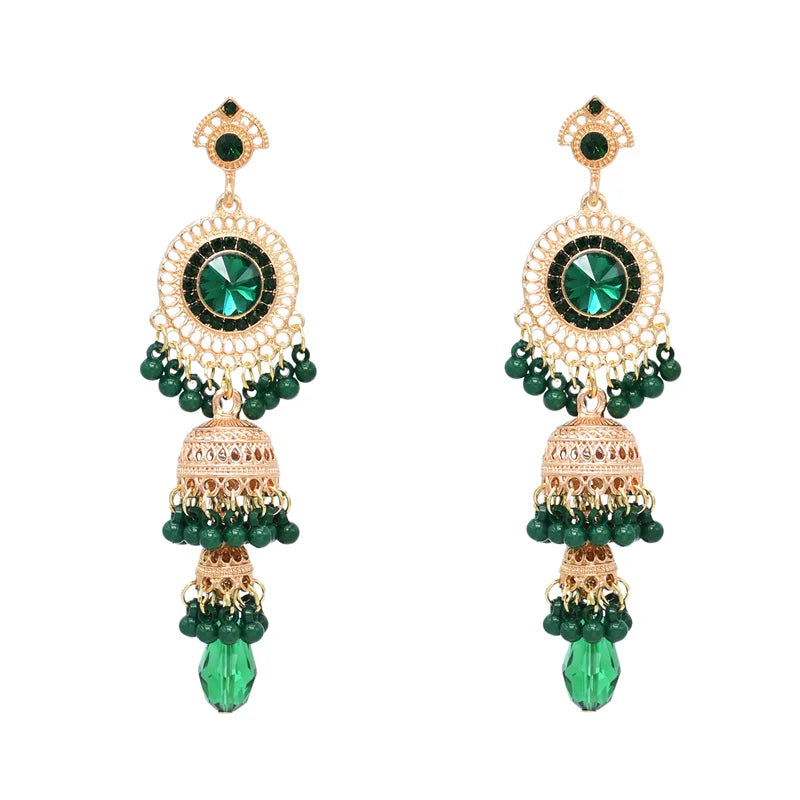 China Factory Supplied Top Quality Crystal Pearls Women Earring Tassel Dangling Earrings Custom Made