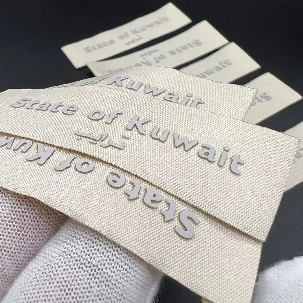 Customized 3D Silicone Woven Label Damask Stain Label 3D Suitable for Clothing Pants and Jackets