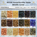 Miyuki Round Rocailles 8/0 Beads 3 mm [21 Color Metallic  Luster ]10g Pack