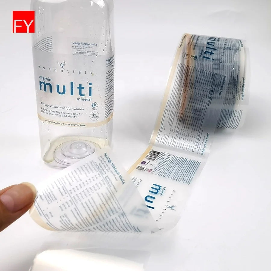 For Water Sticker Plastic Custom Seal Labels Bottles 5 Gallon Juice Adhesive Mineral Bottle Label