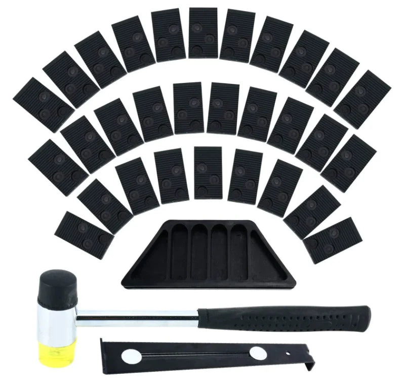 K-019 33pcs Laminate Wood Flooring Installation Kit With Tapping Block Pull Bar Mallet and 30 Spacers