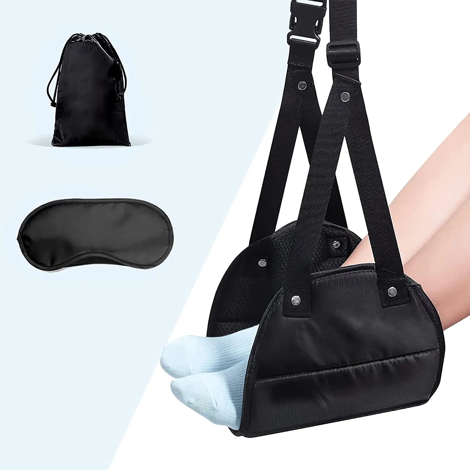 Trending Products 2026 Sleepy Ride Airplane Footrest Hammock Foot Hammock Under Desk Travel Gadgets Kit