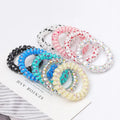 Women Girls' Adorable Spiral Hair Ties Cute Coil Hair Accessories Plastic Rubber Materials Inspired Phone Cord Design Sweet