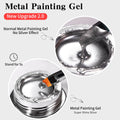 HONEY GIRL French Metal Gel Polish Eco-Friendly Non-Toxic Super Bright Silver Metallic Chrome Spider Nail Art