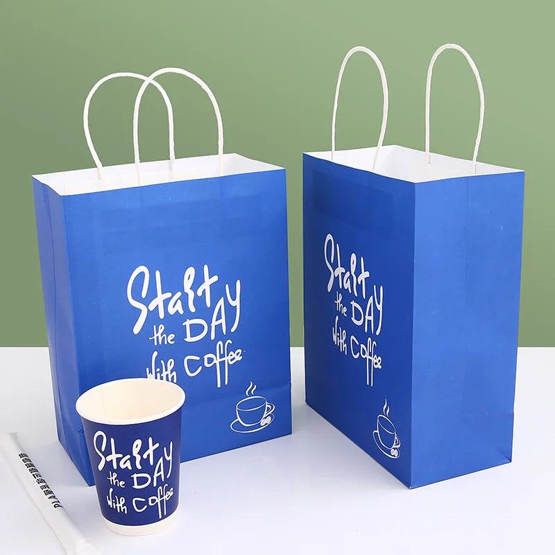Coffee Tea Bags Imported Food-grade Brown Paper Customizable Biodegradable Recycled Material Exhibition Packaging Bags