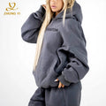 2026 Winter New Custom Two Piece Hoodie Set for Women Long Fitness Joggers Pants Hoodies and Sweatpants for Women