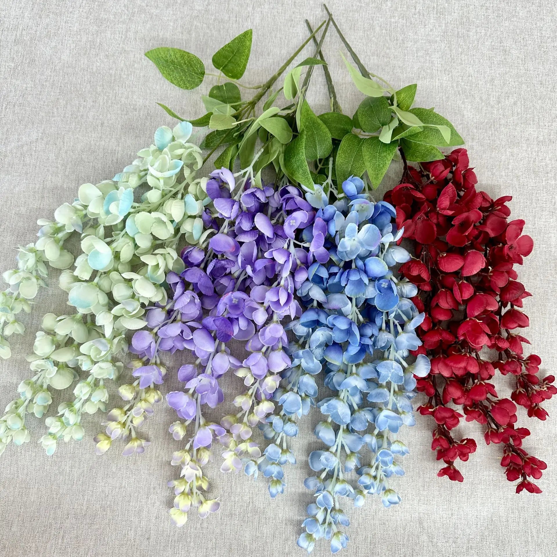 G-25050710 Modern European Simple 3 Fork Locust Flower Wall Hanging Wedding Multi-color Rattan Ceiling Decoration False Florist
