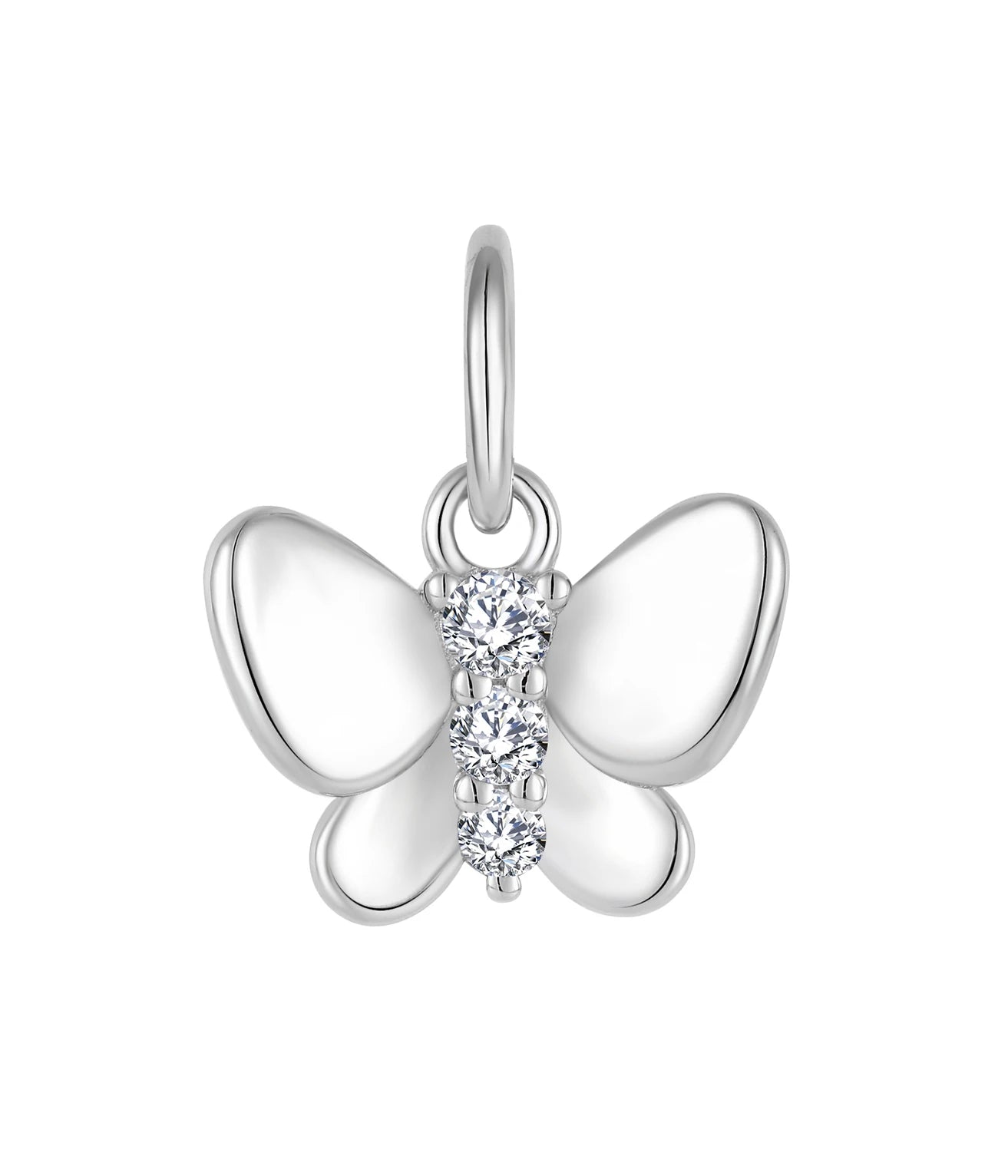 QX Luxury Fine Jewelry Custom OEM 925 Sterling Silver Women Original Butterfly Woman Cubic Zirconia Pendent Necklaces
